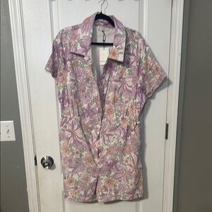 Floral Short Sleeve Romper